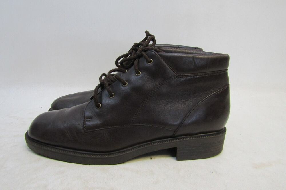 Danexx Womens Size 9 M Brown Leather Lace Up Ankle Fashion Boots Bootie